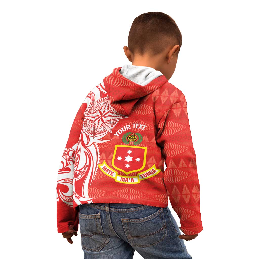 Personalised Kolisi Tonga Kid Hoodie Mate Maa Tonga Ngatu Pattern LT14 - Polynesian Pride