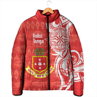 Personalised Kolisi Tonga Padded Jacket Mate Maa Tonga Ngatu Pattern LT14 - Polynesian Pride