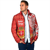 Personalised Kolisi Tonga Padded Jacket Mate Maa Tonga Ngatu Pattern LT14 - Polynesian Pride