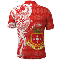 Personalised Kolisi Tonga Polo Shirt Mate Maa Tonga Ngatu Pattern LT14 - Polynesian Pride