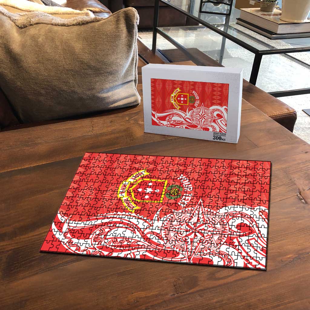 Personalised Kolisi Tonga Puzzle Mate Maa Tonga Ngatu Pattern LT14 - Polynesian Pride