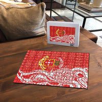 Personalised Kolisi Tonga Puzzle Mate Maa Tonga Ngatu Pattern LT14 - Polynesian Pride