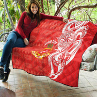 Personalised Kolisi Tonga Quilt Mate Maa Tonga Ngatu Pattern LT14 - Polynesian Pride