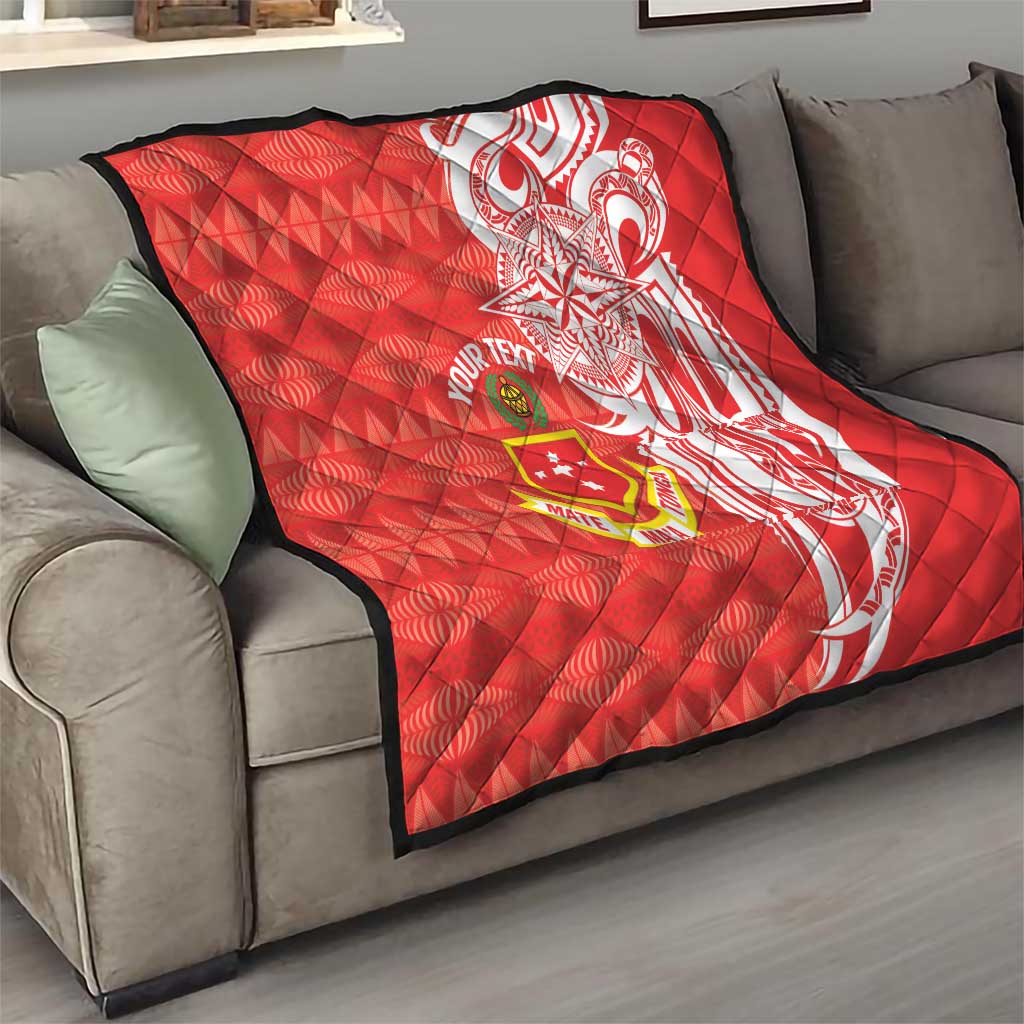 Personalised Kolisi Tonga Quilt Mate Maa Tonga Ngatu Pattern LT14 - Polynesian Pride