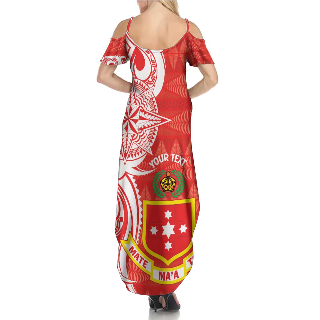 Personalised Kolisi Tonga Summer Maxi Dress Mate Maa Tonga Ngatu Pattern LT14 - Polynesian Pride