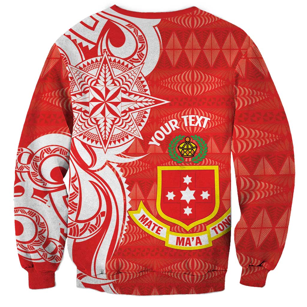 Personalised Kolisi Tonga Sweatshirt Mate Maa Tonga Ngatu Pattern LT14 - Polynesian Pride