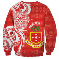 Personalised Kolisi Tonga Sweatshirt Mate Maa Tonga Ngatu Pattern LT14 - Polynesian Pride