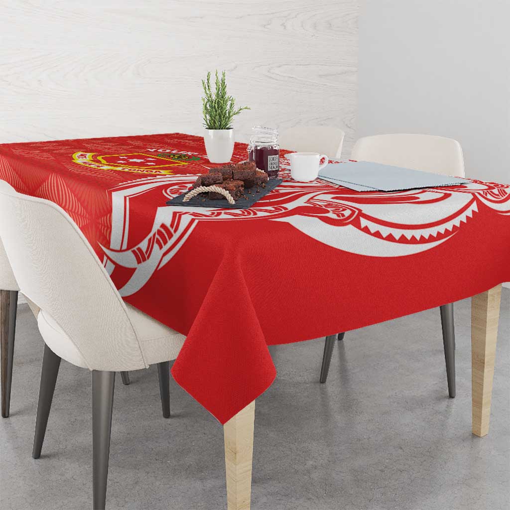 Personalised Kolisi Tonga Tablecloth Mate Maa Tonga Ngatu Pattern LT14 - Polynesian Pride