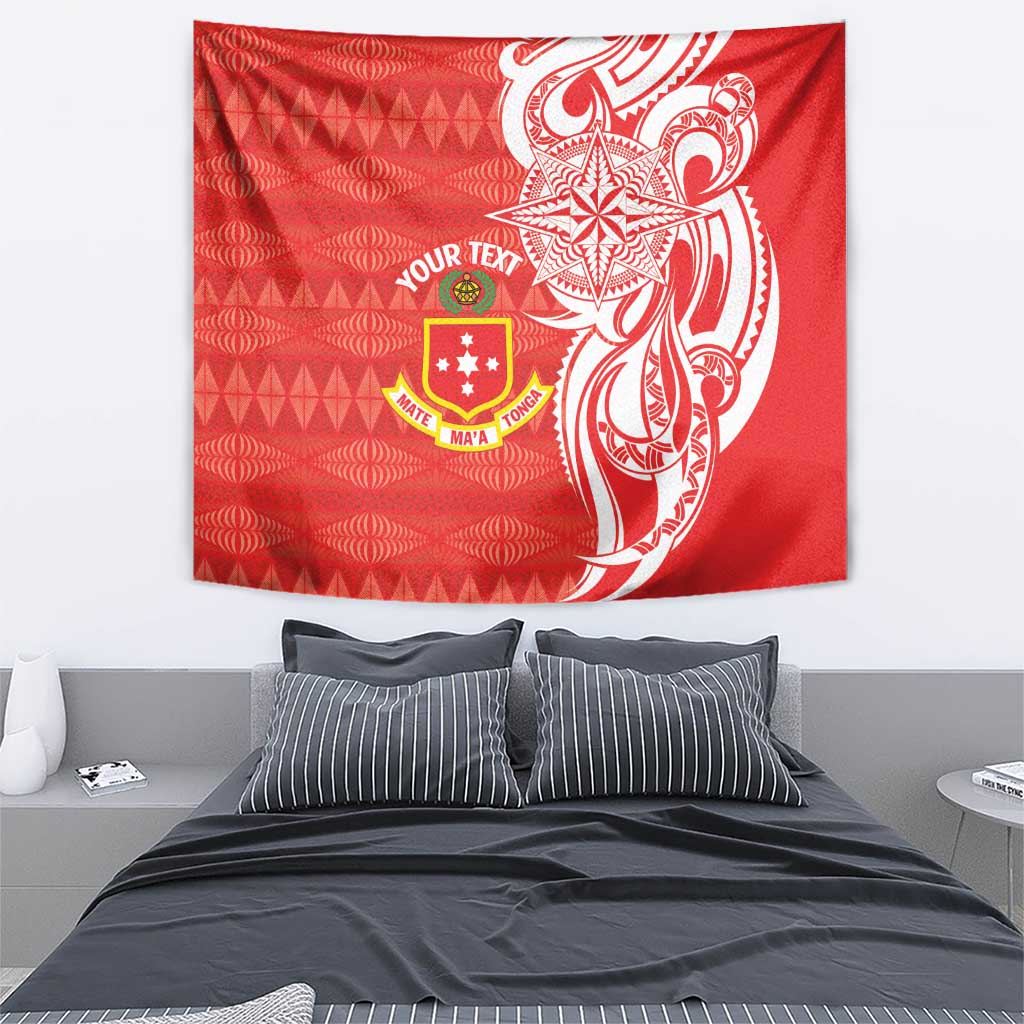 Personalised Kolisi Tonga Tapestry Mate Maa Tonga Ngatu Pattern LT14 - Polynesian Pride