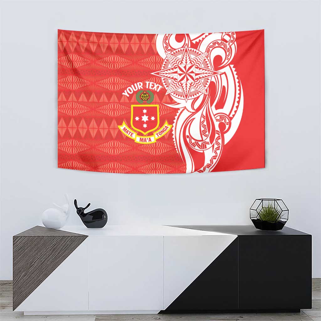 Personalised Kolisi Tonga Tapestry Mate Maa Tonga Ngatu Pattern LT14 - Polynesian Pride