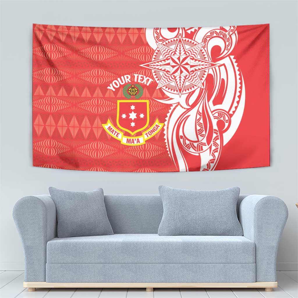 Personalised Kolisi Tonga Tapestry Mate Maa Tonga Ngatu Pattern LT14 - Polynesian Pride