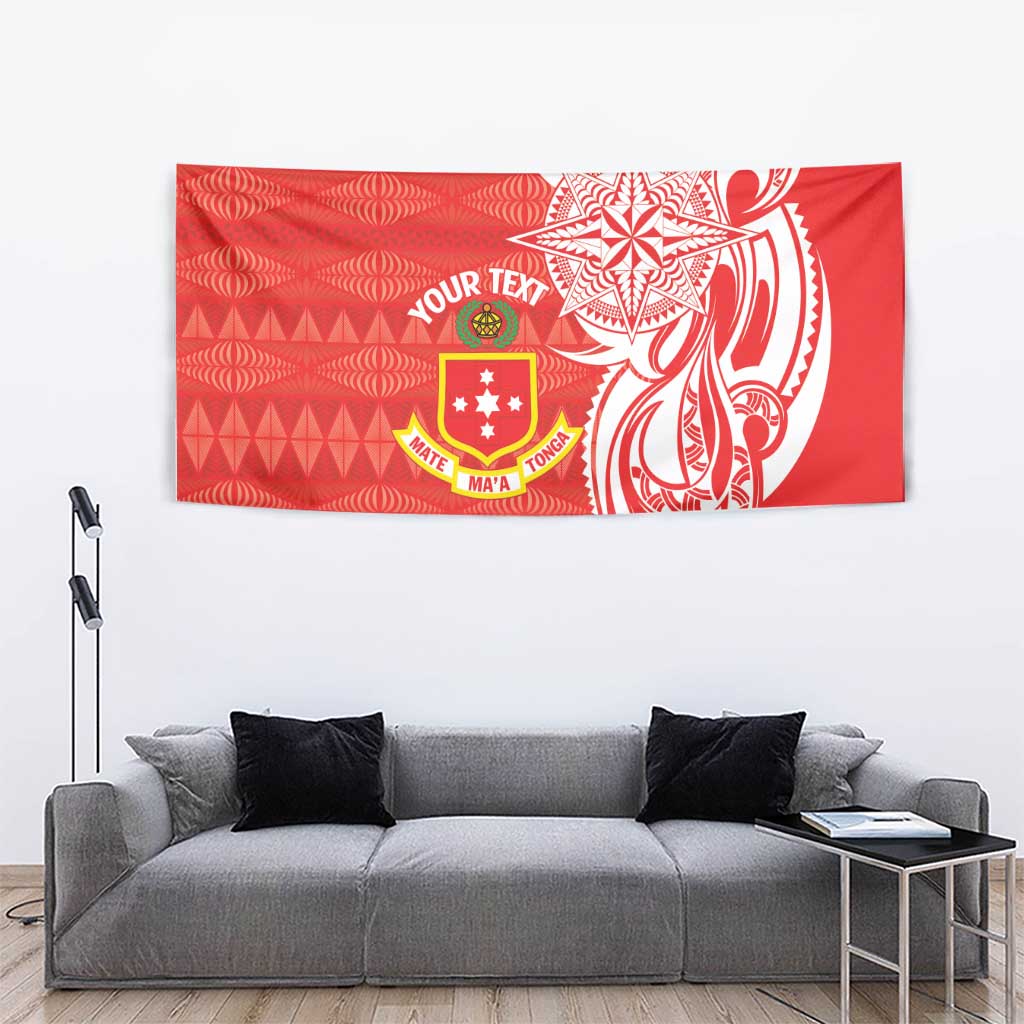Personalised Kolisi Tonga Tapestry Mate Maa Tonga Ngatu Pattern LT14 - Polynesian Pride