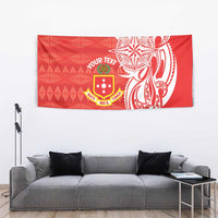 Personalised Kolisi Tonga Tapestry Mate Maa Tonga Ngatu Pattern LT14 - Polynesian Pride