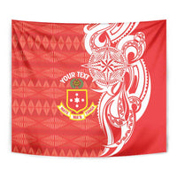 Personalised Kolisi Tonga Tapestry Mate Maa Tonga Ngatu Pattern LT14 - Polynesian Pride