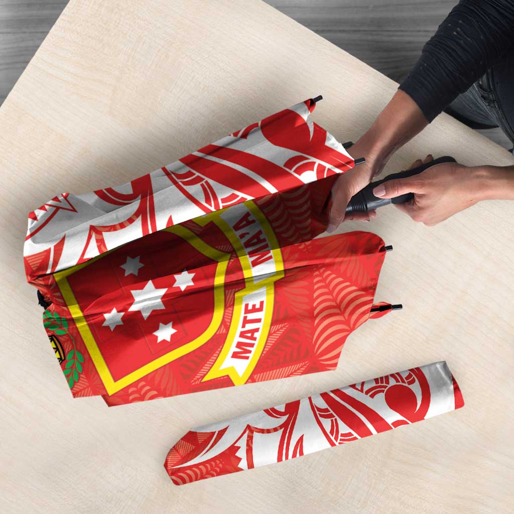 Personalised Kolisi Tonga Umbrella Mate Maa Tonga Ngatu Pattern LT14 - Polynesian Pride