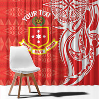 Personalised Kolisi Tonga Window Curtain Mate Maa Tonga Ngatu Pattern LT14 - Polynesian Pride
