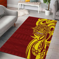 Personalised Tonga High School Area Rug THS Tongan Ngatu Pattern LT14 - Polynesian Pride