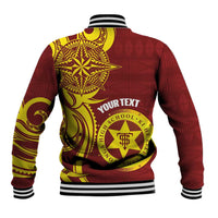 Personalised Tonga High School Baseball Jacket THS Tongan Ngatu Pattern LT14 - Polynesian Pride