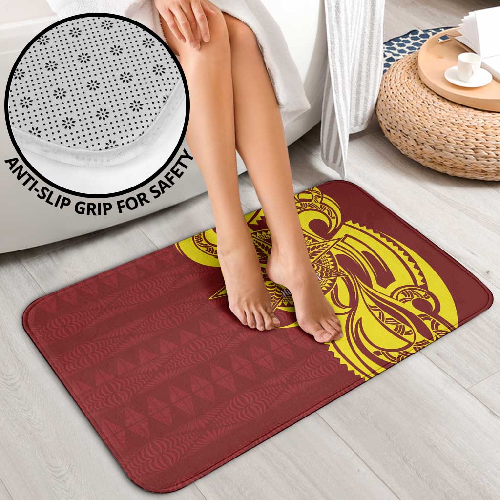 Personalised Tonga High School Bathroom Set THS Tongan Ngatu Pattern LT14 - Polynesian Pride