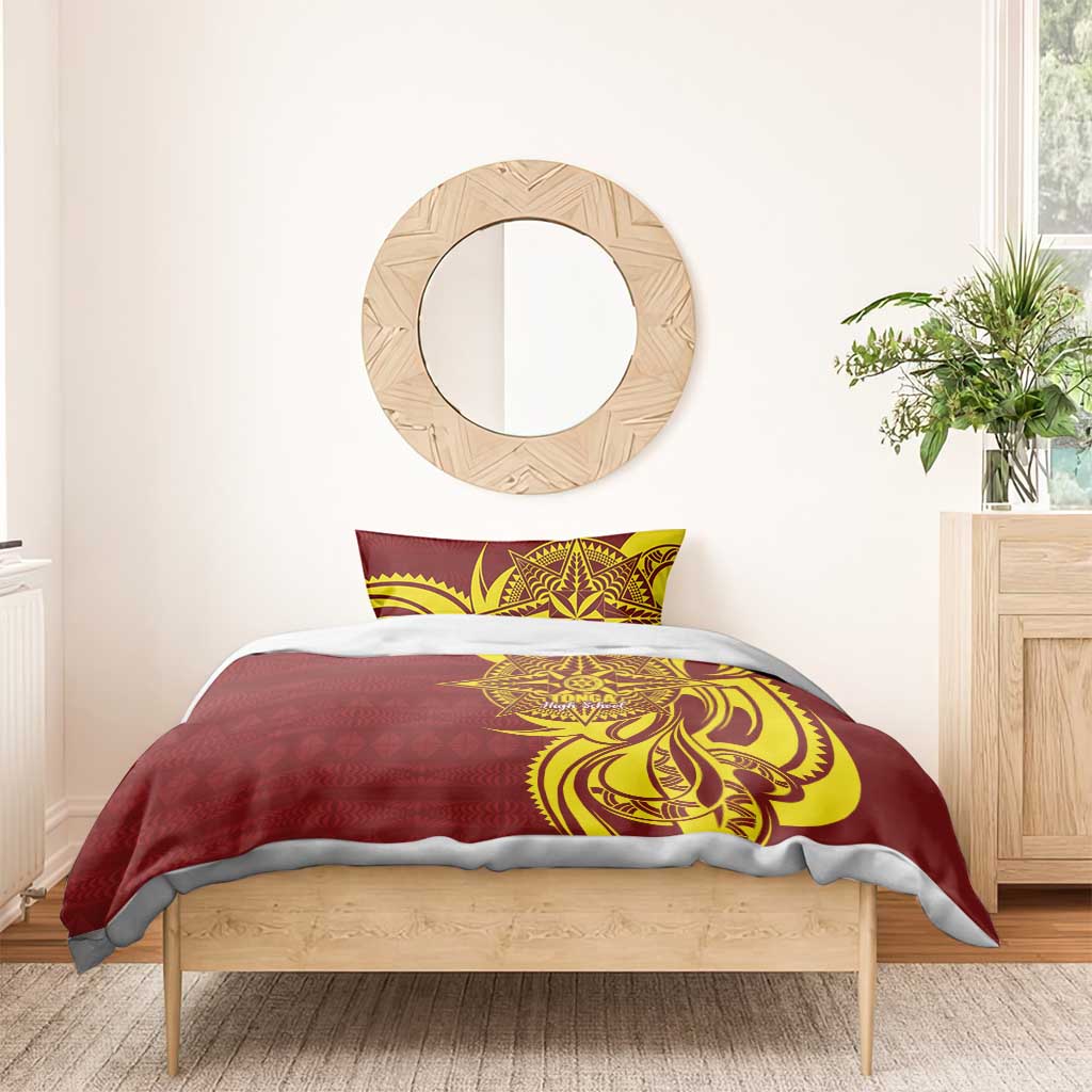 Personalised Tonga High School Bedding Set THS Tongan Ngatu Pattern LT14 - Polynesian Pride