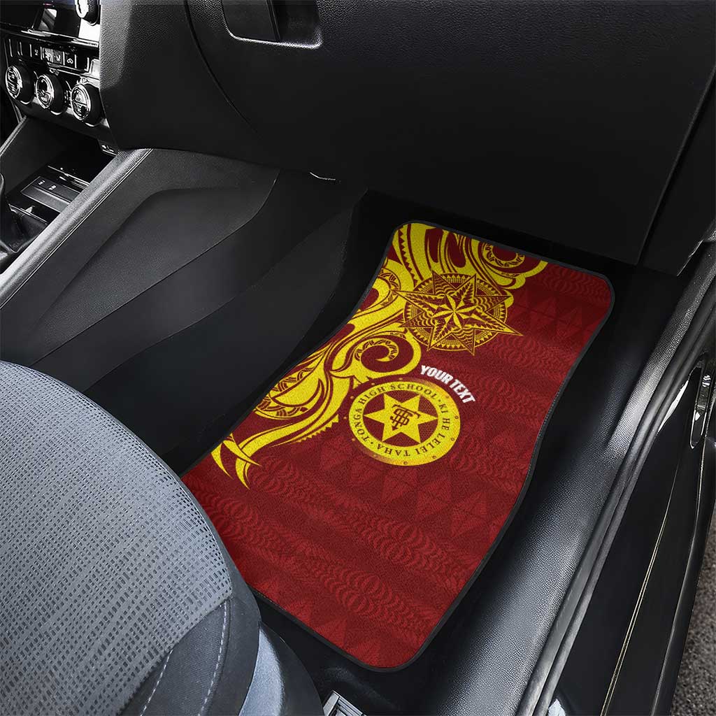 Personalised Tonga High School Car Mats THS Tongan Ngatu Pattern LT14 - Polynesian Pride