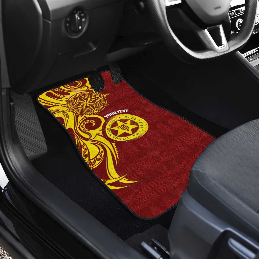 Personalised Tonga High School Car Mats THS Tongan Ngatu Pattern LT14 - Polynesian Pride