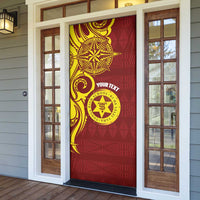 Personalised Tonga High School Door Cover THS Tongan Ngatu Pattern LT14 - Polynesian Pride