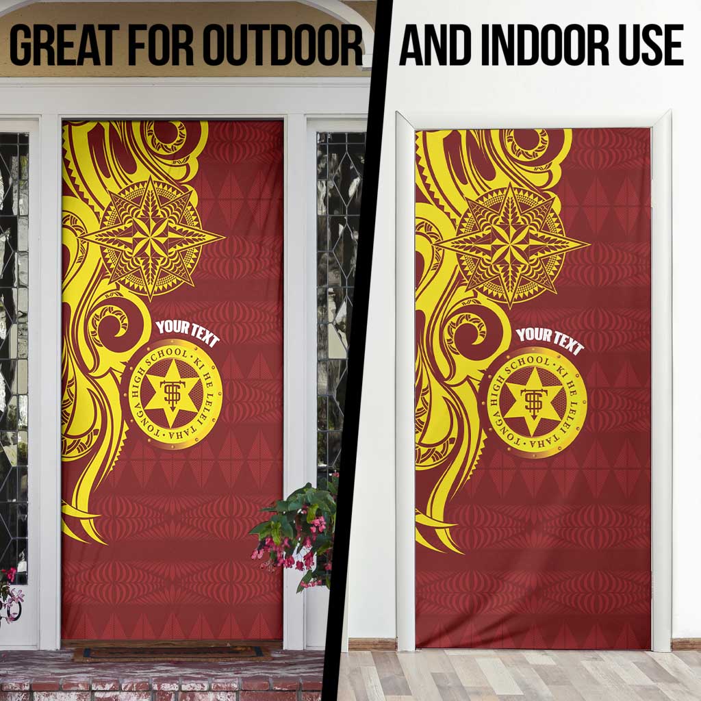 Personalised Tonga High School Door Cover THS Tongan Ngatu Pattern LT14 - Polynesian Pride