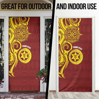 Personalised Tonga High School Door Cover THS Tongan Ngatu Pattern LT14 - Polynesian Pride