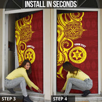 Personalised Tonga High School Door Cover THS Tongan Ngatu Pattern LT14 - Polynesian Pride