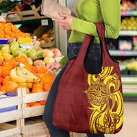 Personalised Tonga High School Grocery Bag THS Tongan Ngatu Pattern LT14 - Polynesian Pride