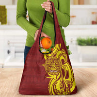 Personalised Tonga High School Grocery Bag THS Tongan Ngatu Pattern LT14 - Polynesian Pride