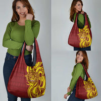 Personalised Tonga High School Grocery Bag THS Tongan Ngatu Pattern LT14 - Polynesian Pride