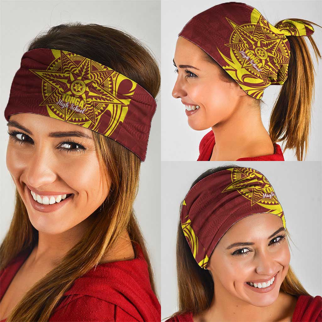 Personalised Tonga High School Neck Gaiter THS Tongan Ngatu Pattern LT14 - Polynesian Pride