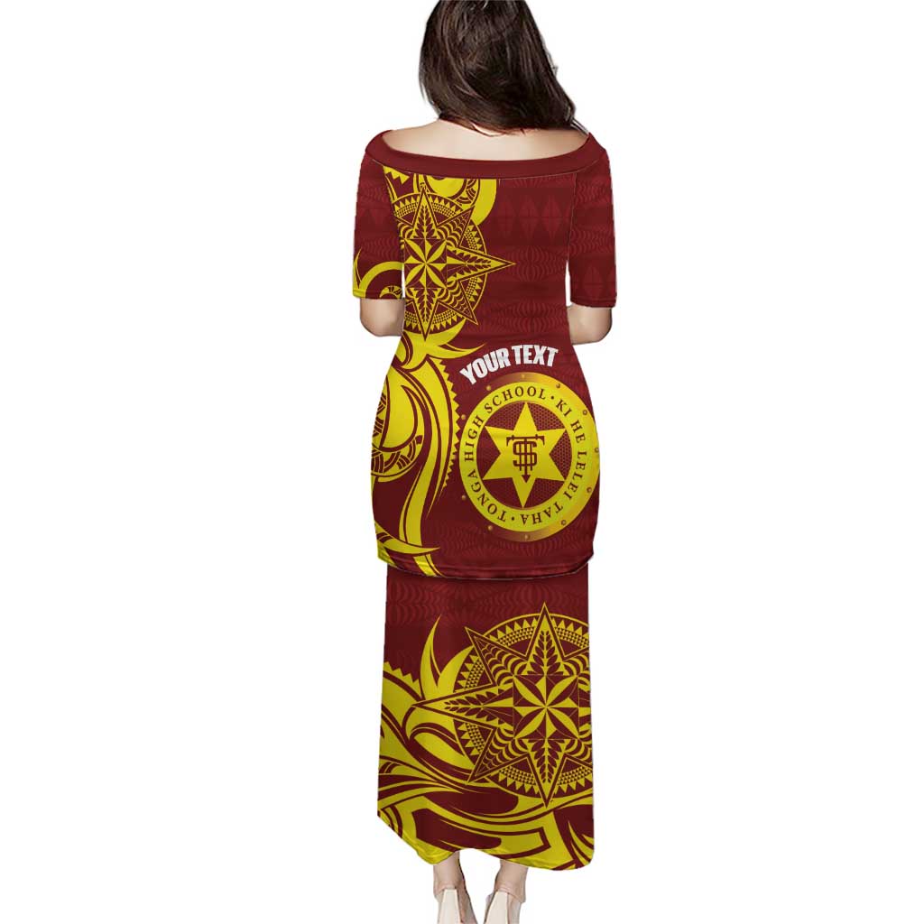 Personalised Tonga High School Puletasi THS Tongan Ngatu Pattern LT14 - Polynesian Pride