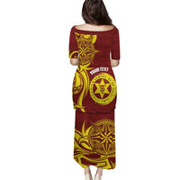 Personalised Tonga High School Puletasi THS Tongan Ngatu Pattern LT14 - Polynesian Pride