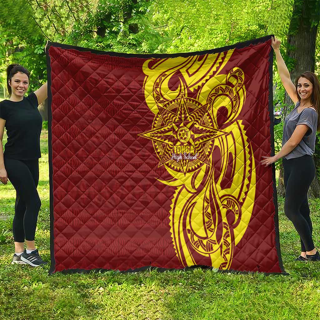Personalised Tonga High School Quilt THS Tongan Ngatu Pattern LT14 - Polynesian Pride