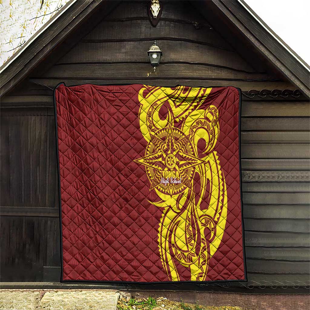 Personalised Tonga High School Quilt THS Tongan Ngatu Pattern LT14 - Polynesian Pride
