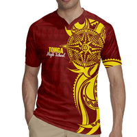 Personalised Tonga High School Rugby Jersey THS Tongan Ngatu Pattern LT14 - Polynesian Pride