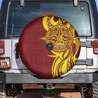 Personalised Tonga High School Spare Tire Cover THS Tongan Ngatu Pattern LT14 Maroon - Polynesian Pride