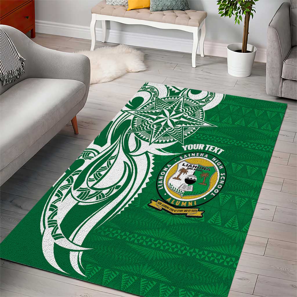 Personalised Liahona - Saineha High School Area Rug Tongan Ngatu Pattern LT14 - Polynesian Pride