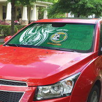 Personalised Liahona - Saineha High School Auto Sun Shade Tongan Ngatu Pattern LT14 - Polynesian Pride