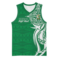 Personalised Liahona - Saineha High School Basketball Jersey Tongan Ngatu Pattern LT14 Unisex Green - Polynesian Pride