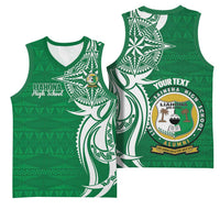 Personalised Liahona - Saineha High School Basketball Jersey Tongan Ngatu Pattern LT14 - Polynesian Pride