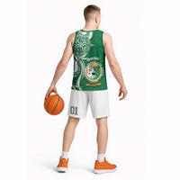 Personalised Liahona - Saineha High School Basketball Jersey Tongan Ngatu Pattern LT14 - Polynesian Pride