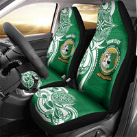 Personalised Liahona - Saineha High School Car Seat Cover Tongan Ngatu Pattern LT14 - Polynesian Pride