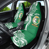 Personalised Liahona - Saineha High School Car Seat Cover Tongan Ngatu Pattern LT14 - Polynesian Pride