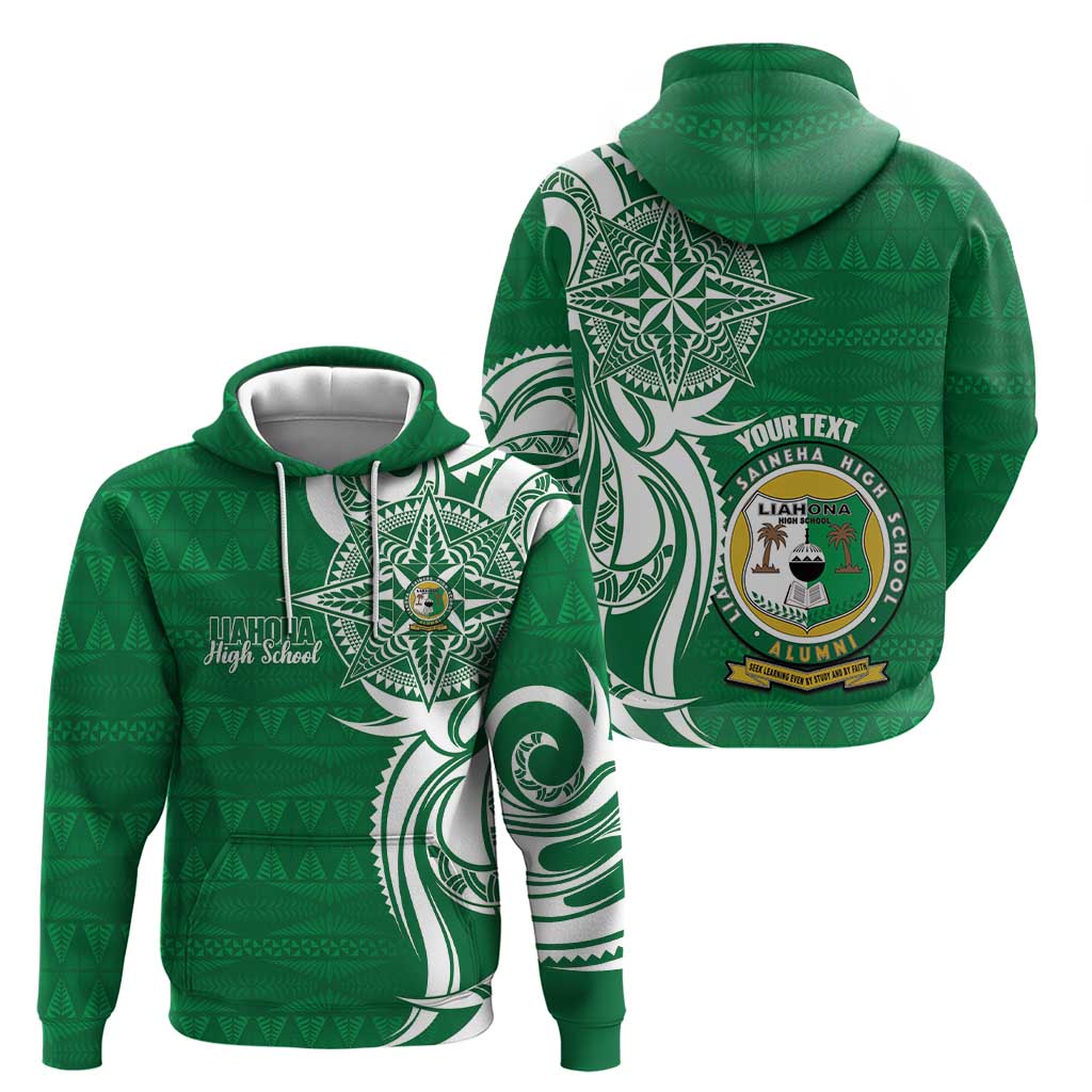 Personalised Liahona - Saineha High School Hoodie Tongan Ngatu Pattern LT14 - Polynesian Pride