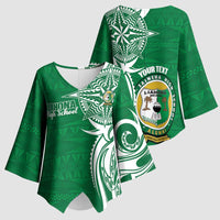 Personalised Liahona - Saineha High School Kimono Sleeve Blouse Tongan Ngatu Pattern LT14 - Polynesian Pride
