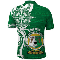 Personalised Liahona - Saineha High School Polo Shirt Tongan Ngatu Pattern LT14 - Polynesian Pride